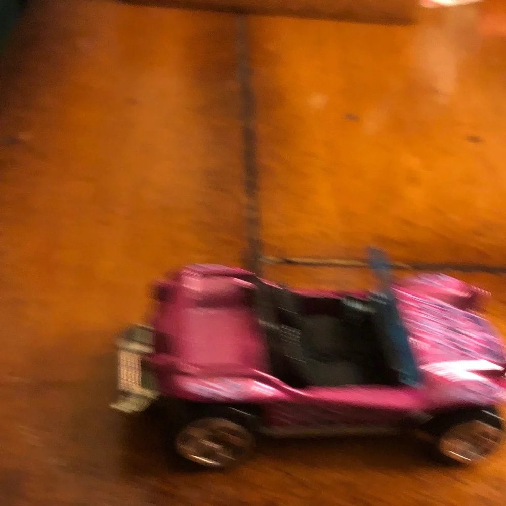 Pink Toy Dune Buggy with Graphic Flames